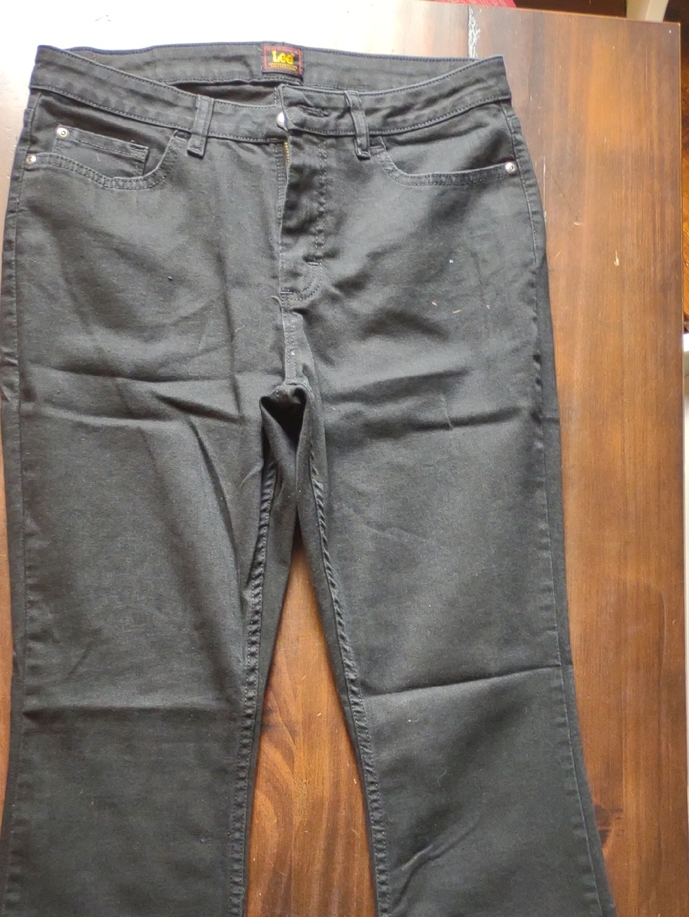 Lee Black Straight Jeans with Classic Five-Pocket Cut